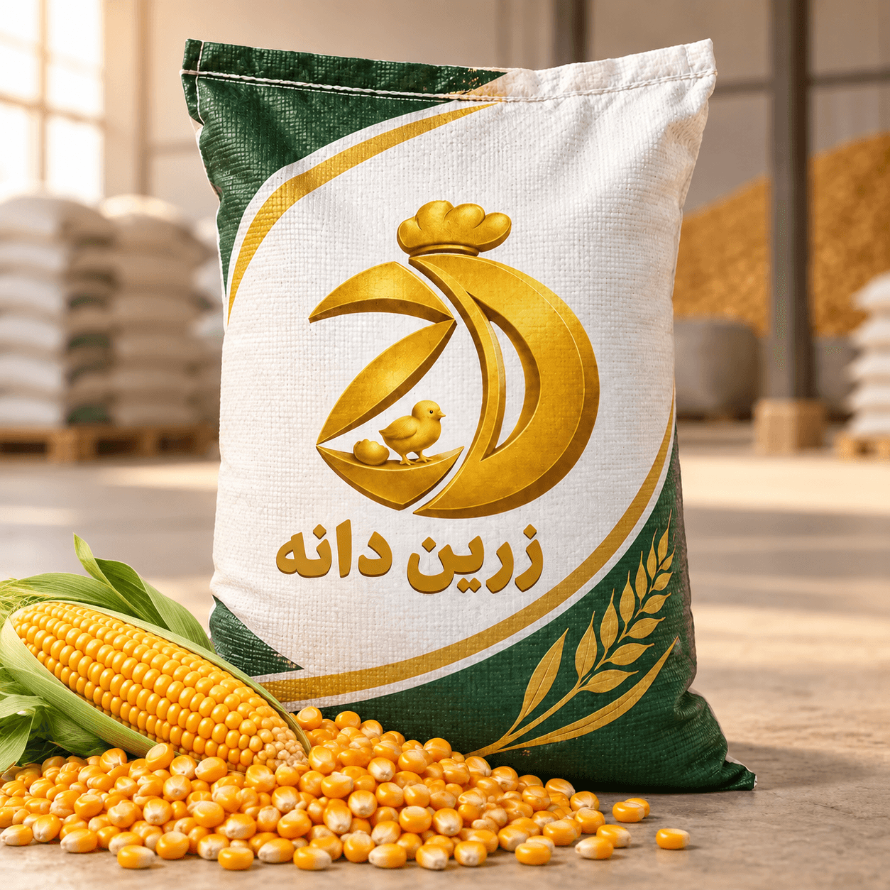 بسته‌بندی ذرت دامی زرین دانه