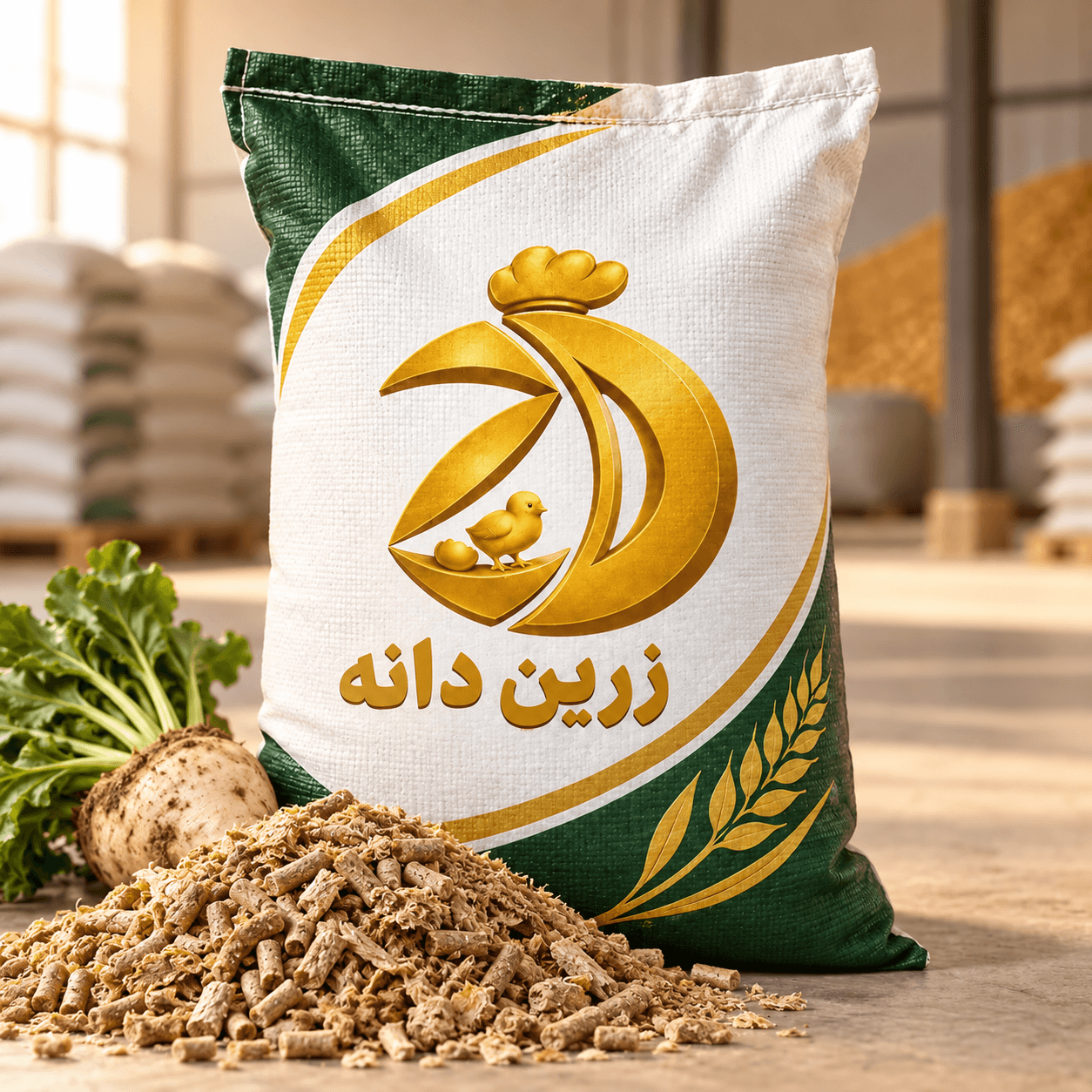 بسته‌بندی تفاله چغندر زرین دانه